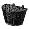 Wickerwise Black Wicker Front Cargo Bike Basket with Stylish Faux Leather Straps QI003420.B - alternate 1